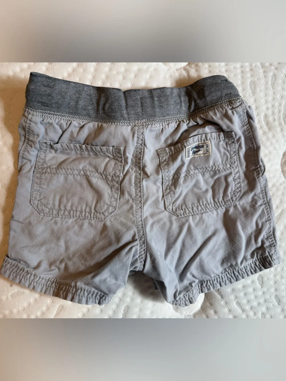 OshKosh B'gosh Light Gray Elastic Waist Shorts